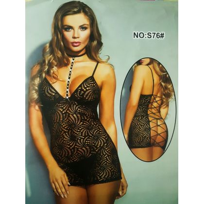 Black Net Lace Nightie For Womens - Hot &amp; Sexy Lingerie and Nightwear - Best Price in Pakistan - HitShop.pk